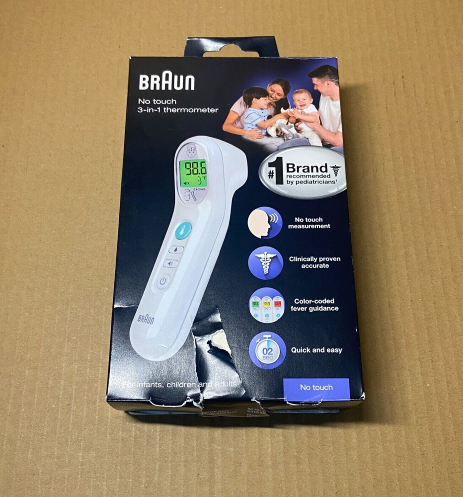 Braun No Touch 3 In 1 Thermometer BNT100 Infants Children Adults
