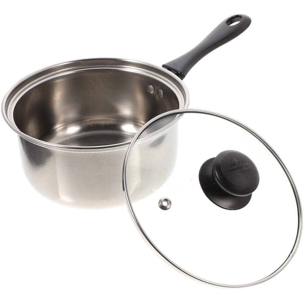 Milk Pots for Stove Top Small Sauce Pan with Lid Stainless Steel Hot Soup Baby