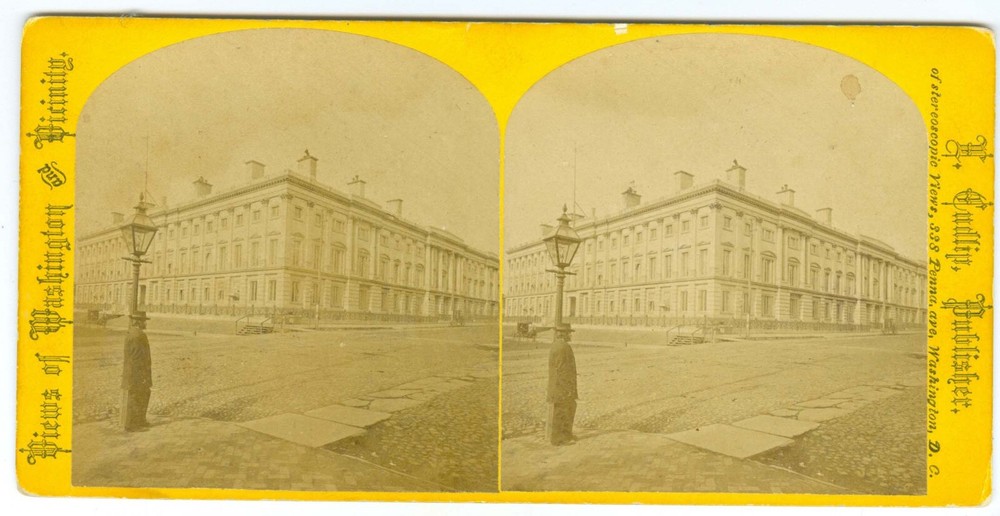 B4339~ WASHINGTON DC 1870s Post Office Department Stereoview by Cudlip