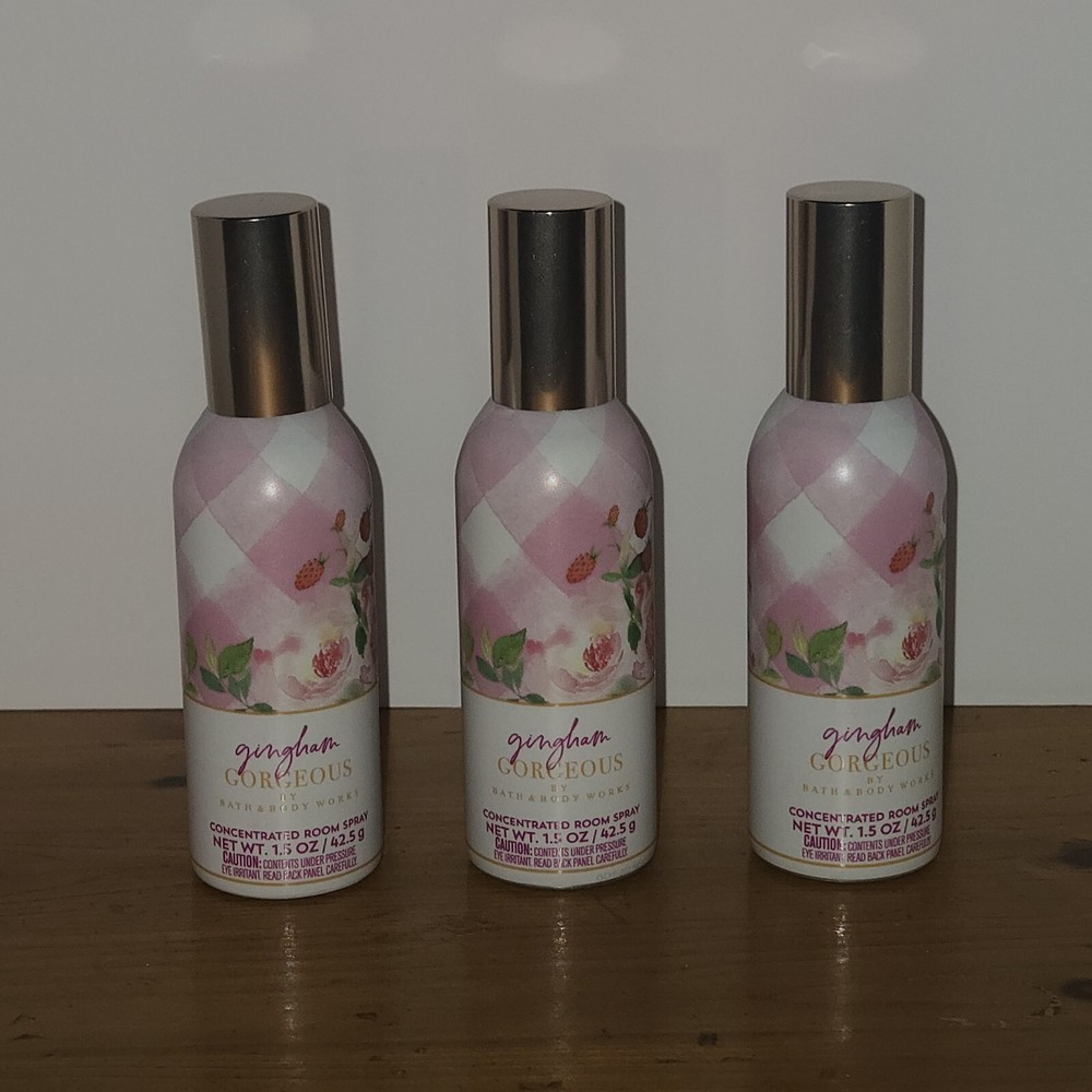 Lot of 3 Bath & Body Works Gingham Gorgeous Room Sprays
