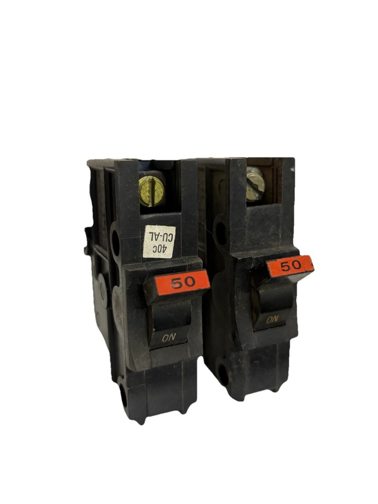 (Lot Of 2) Federal Pacific FPE NA150 1 Pole 50 Amp Stab Lok Circuit Breakers