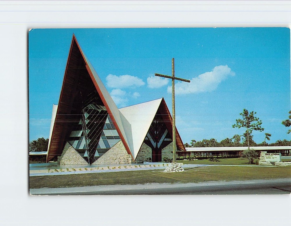 Postcard Grace Lutheran Church & Day School St. Petersburg Florida USA