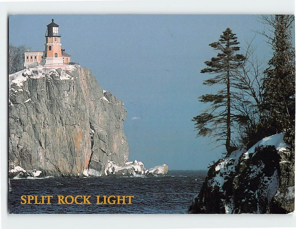Postcard Split Rock Lighthouse Minnesota USA