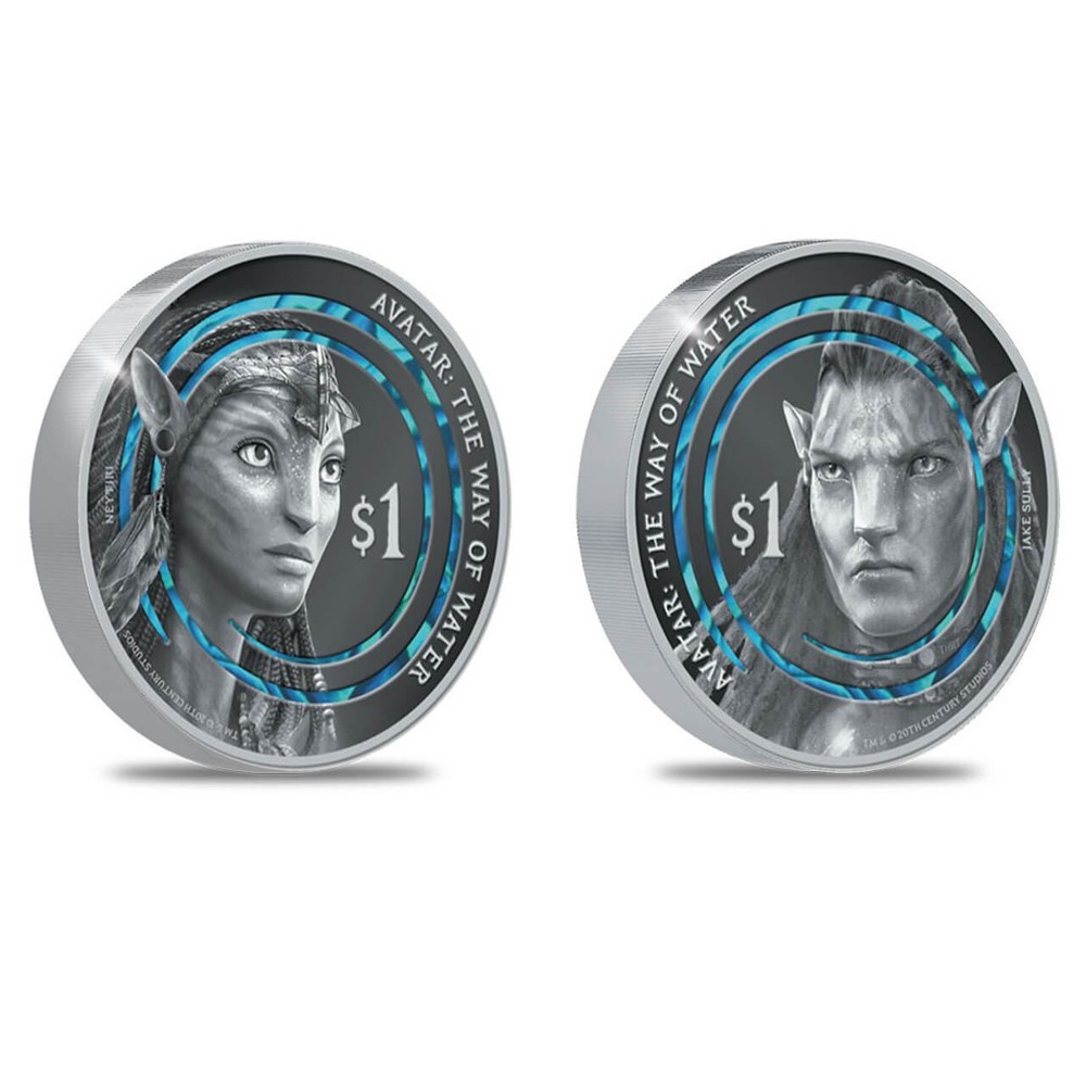 2023 New Zealand Avatar Way of Water Neytiri and Jake 2oz Silver Coin Set