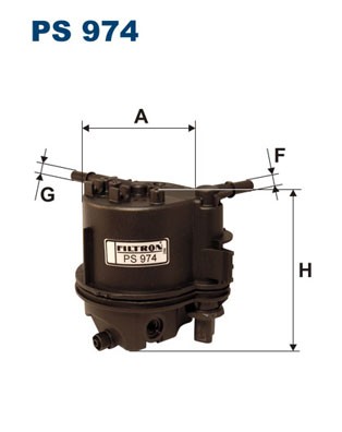 PS 974 FILTRON Fuel Filter for Citroen, Ford, Mazda, Peugeot, Toyota