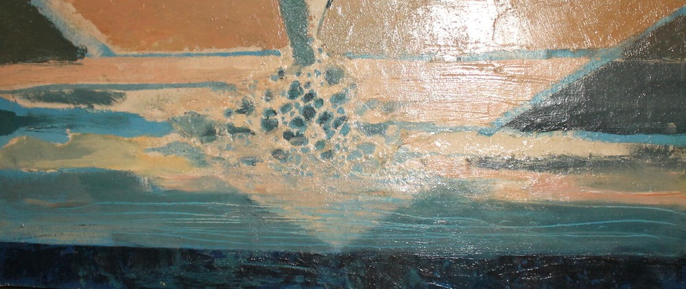 Abstract modernist signed oil painting for modern art enthusiasts-image