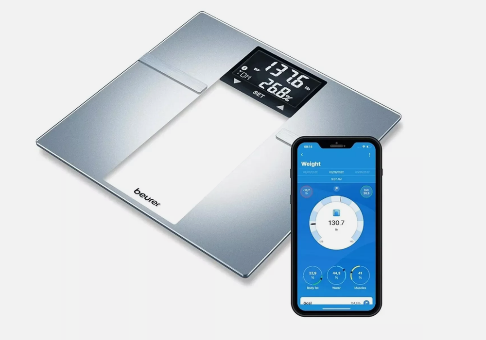 Smart Scale Body Weight, Body Fat, Body Water & More 400lb Capacity blue tooth