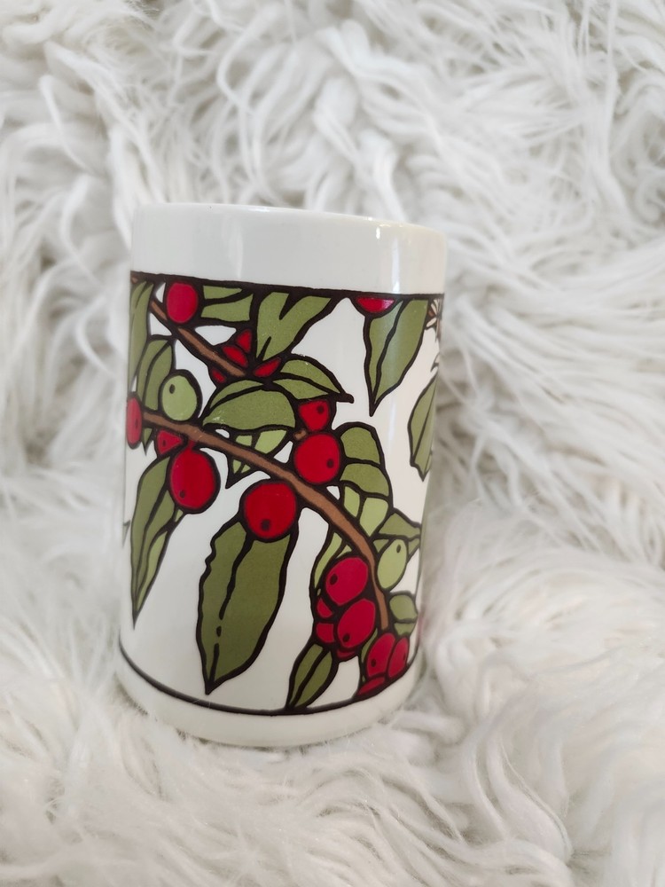 Vintage Yoshiko Yamamoto Arts Crafts Press Coffee Tree Peet's Coffee Mug