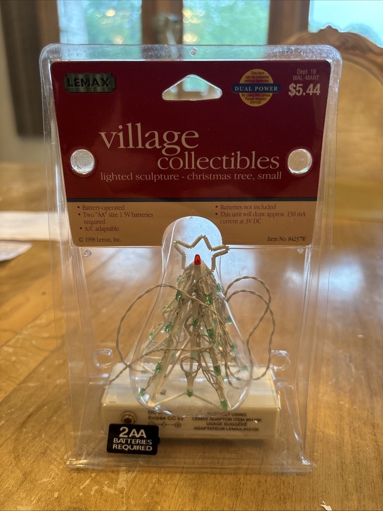 Lemax Village 1998 Lighted Christmas Tree Sculpture Accessory T4 #84237