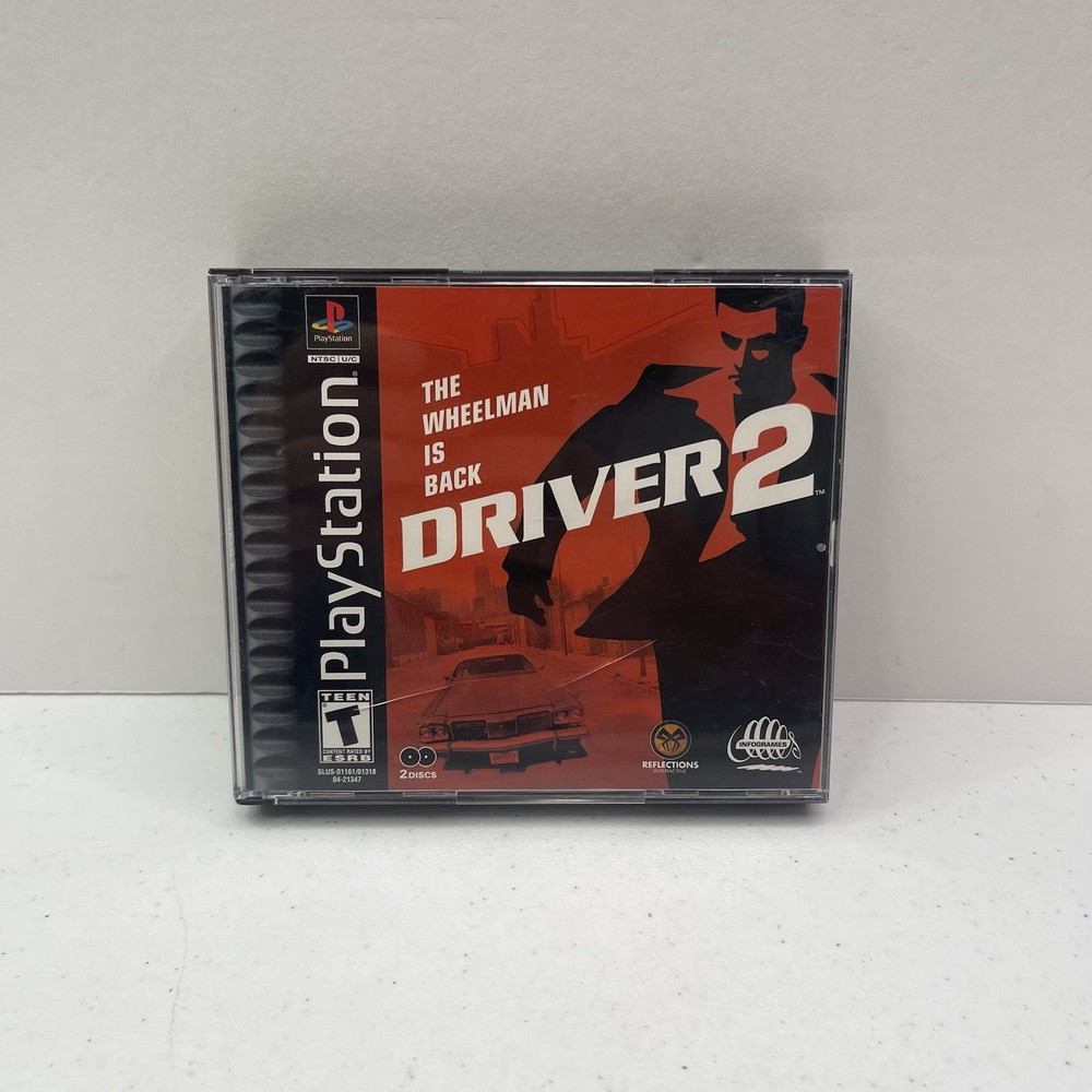 Driver 2 (2000) Sony PlayStation 1 w/ Manual Black Label PS1
