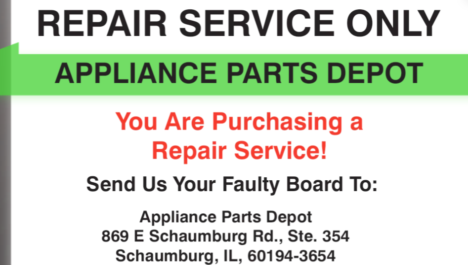 REPAIR SERVICE - WPW10219463 WPW10219462 Whirlpool Refrigerator Control Board