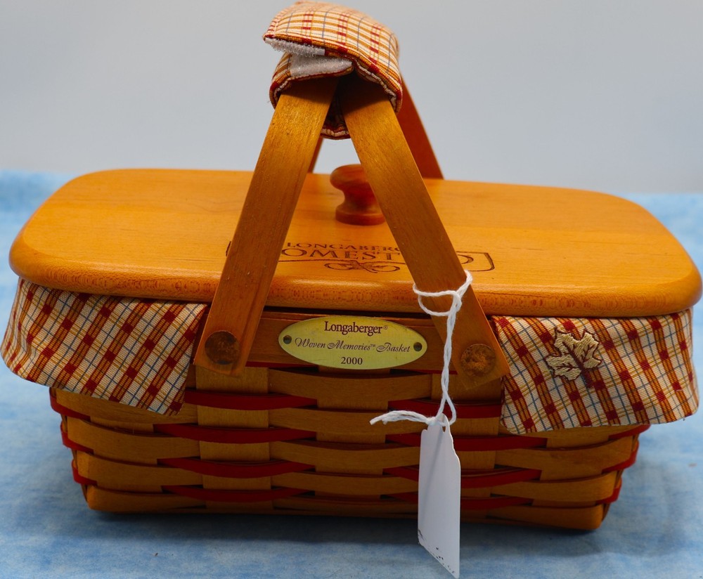 Longaberger 2000 Woven Memories Basket Lid Liner Protector Card