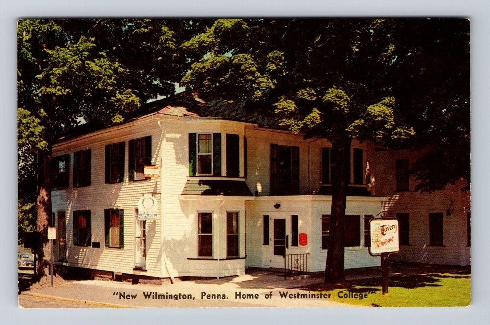 New Wilmington PA-Pennsylvania, The Tavern, Advertising, Vintage Postcard