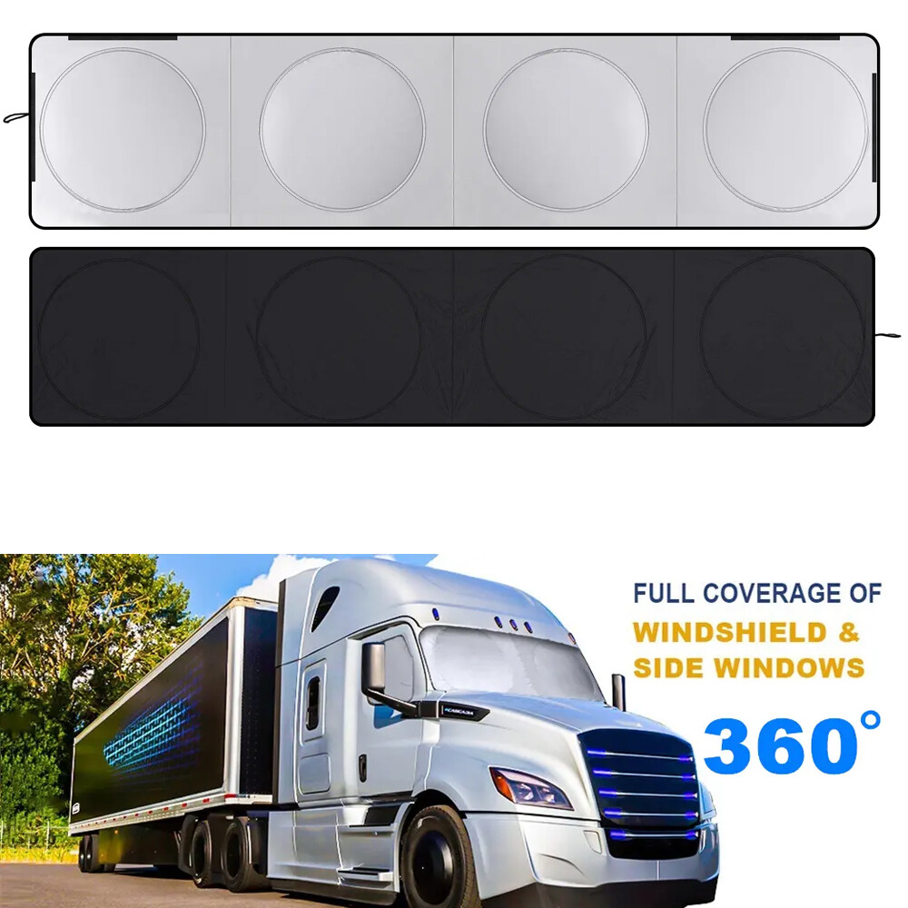 Car Sun Visor Shade Windshield Window UV Block Cover For Peterbilt 587 2011-2018