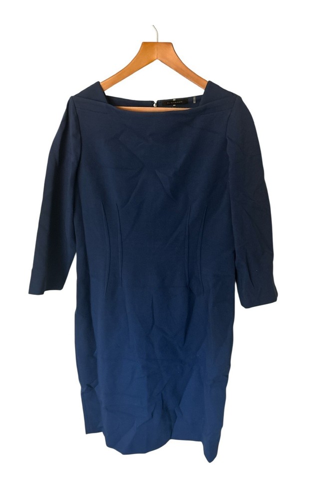 Elle Tahari Dress Blue 3/4 Sleeves  Size 16