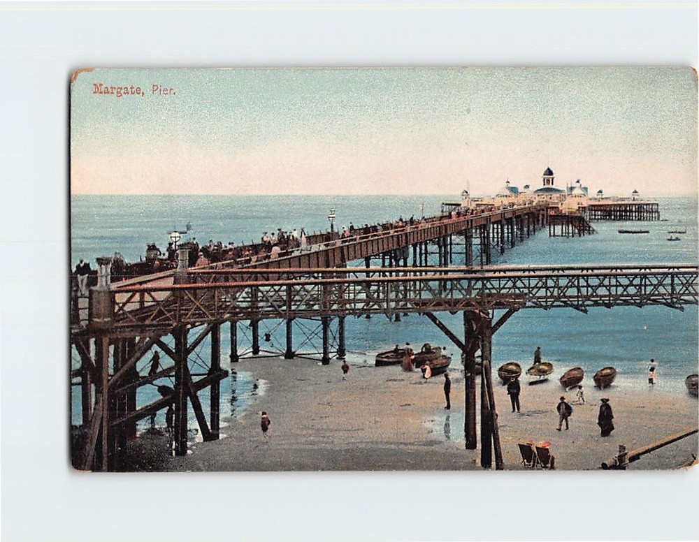 Postcard Margate Pier Vintage Kent England United Kingdom Europe Seaside