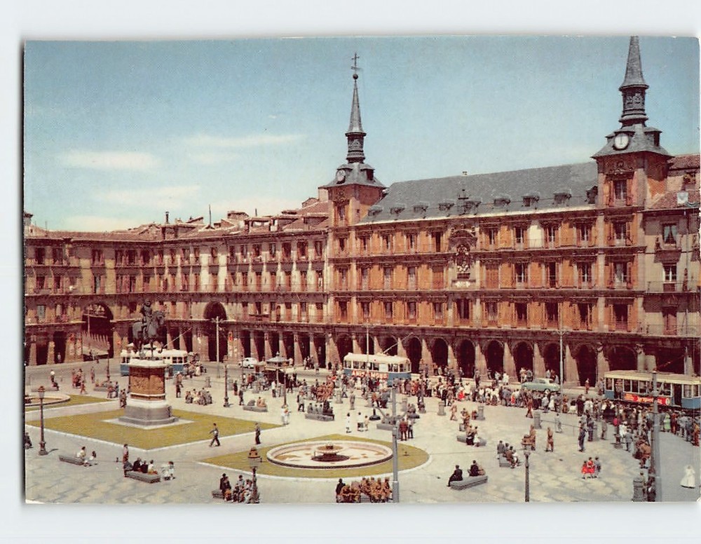 Postcard Plaza Mayor Madrid Spain
