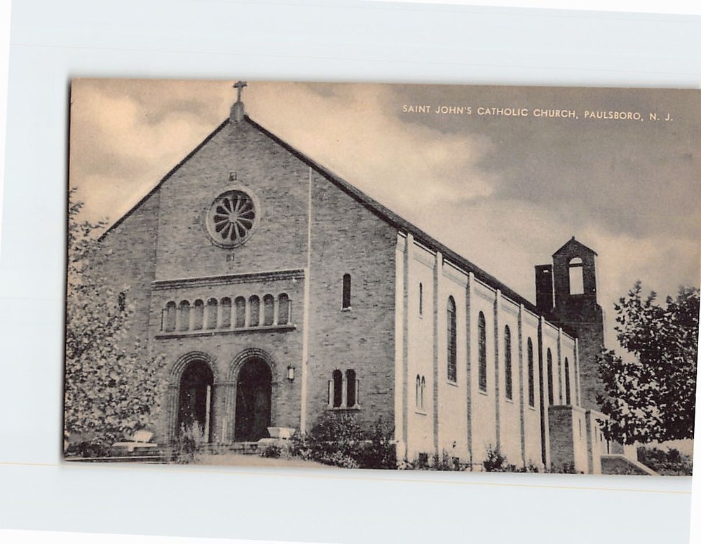 Postcard Saint John's Catholic Church Paulsboro NJ USA