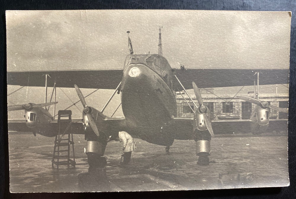 Mint England Real Picture Postcard Aviation German Biplane