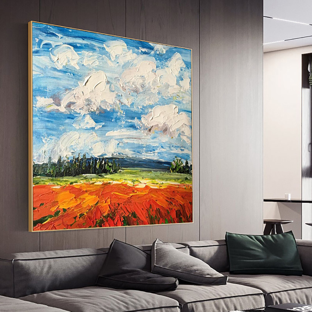 Landscape Oil Painting Abstract Hand Painted Wall Decor Handmade Painting Colors