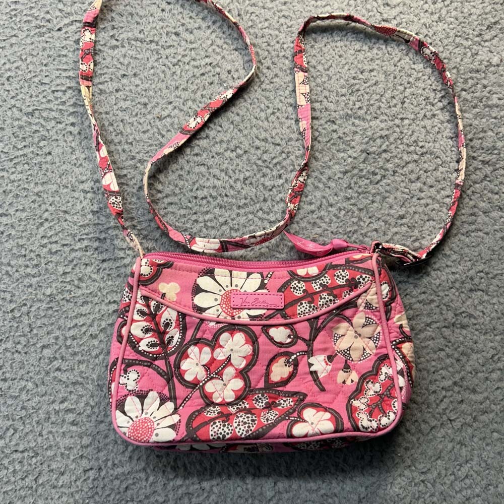 Vera Bradley Small Pink Floral Shoulder Bag for Women