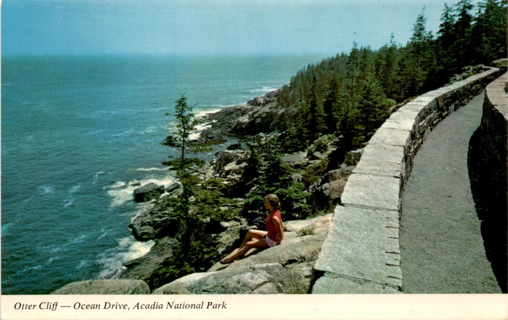 Otter Cliff, Ocean Drive, Acadia National Park, Bar Harbor, Maine, Postcard-image