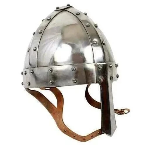 Medieval Steel Norman Viking Helmet Spectacle Armor Helmet 18 G Steel. Handmade