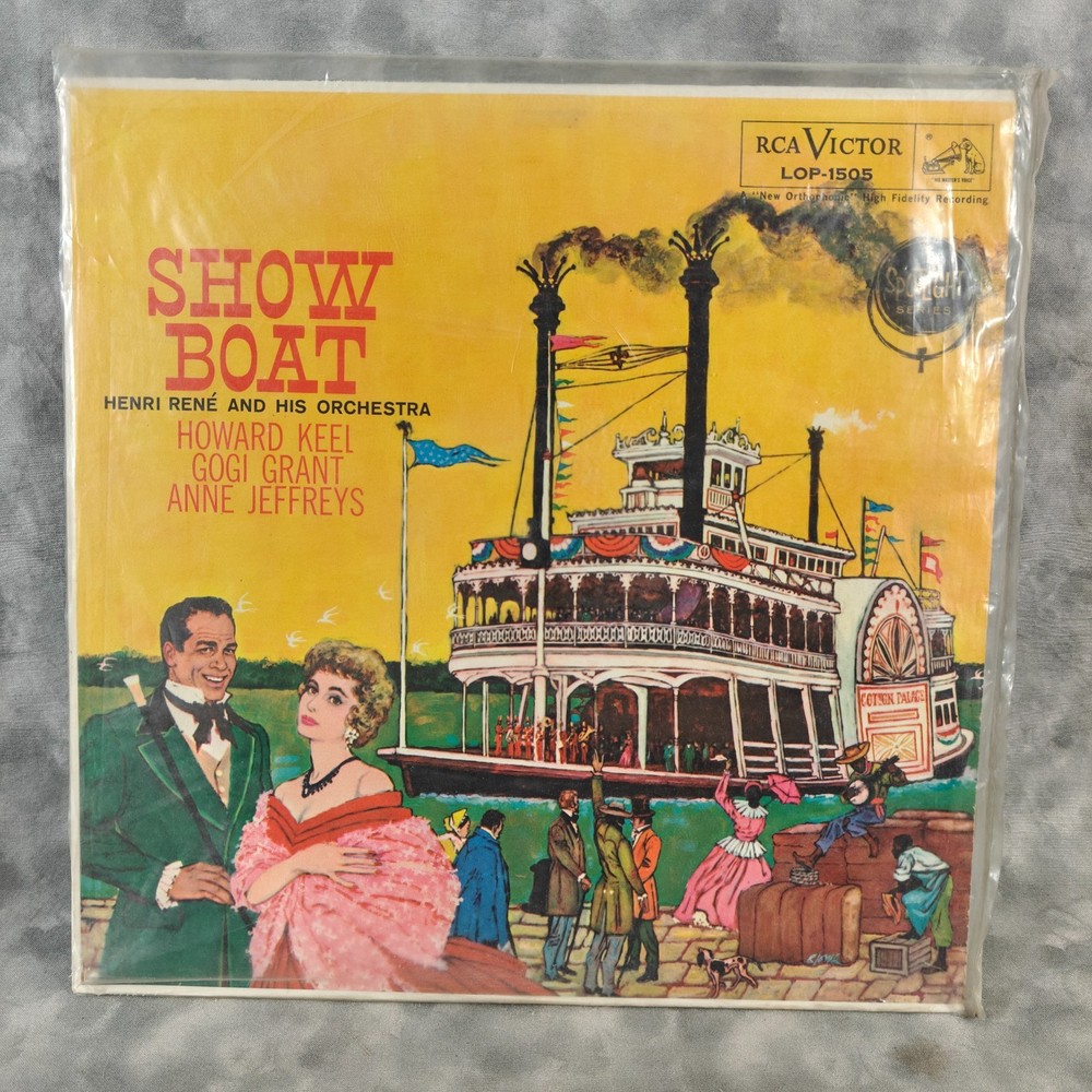 1959 Show Boat RCA Victor LOP-1505 LP Henri Rene Gogi Grant Howard Keel VG+