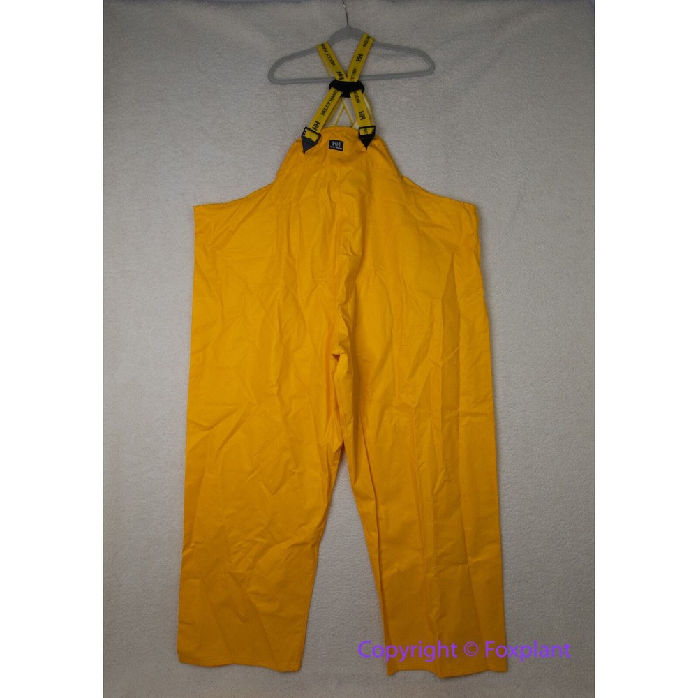Helly Hansen Men’s PVC Coated Yellow Workwear Bib Overall Size 5XL
