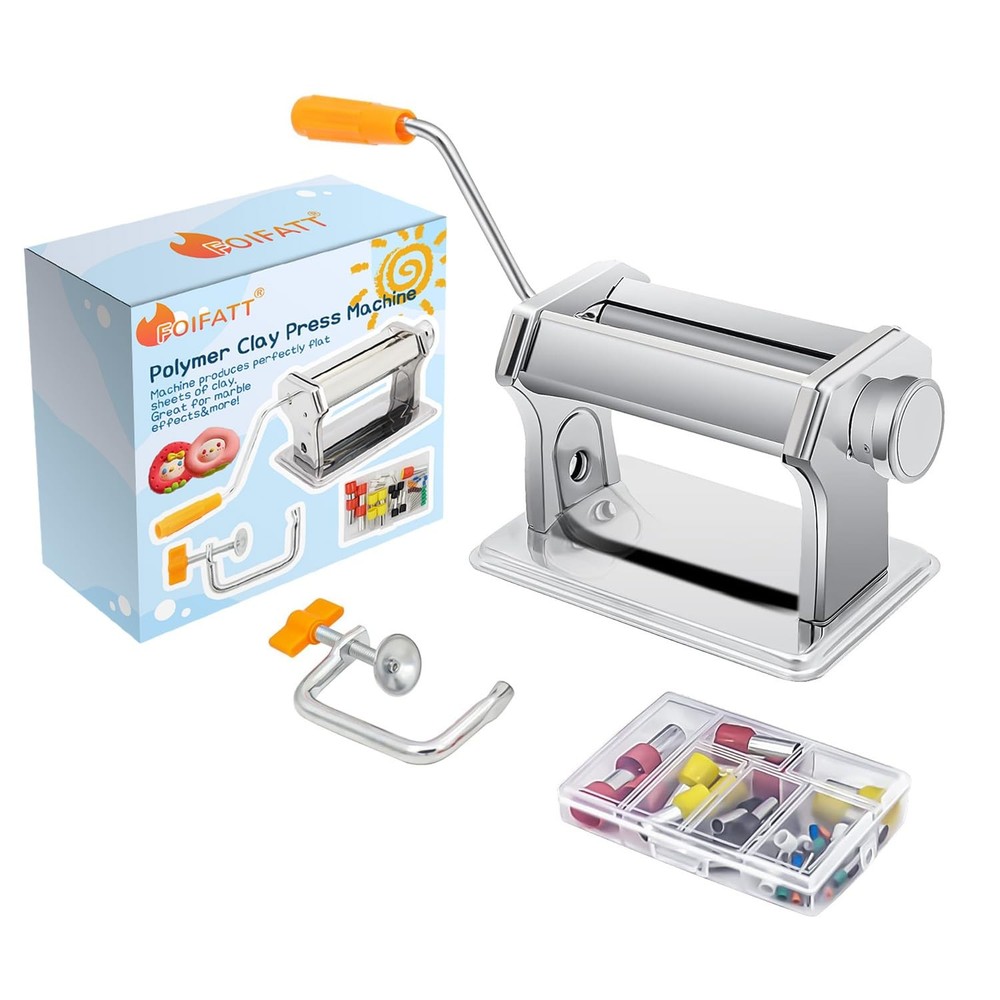 Polymer Clay Press and Mixer Machine with 40PCS Clay Tools Kit