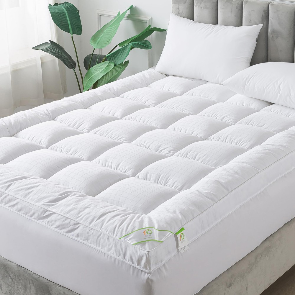 Twin XL Extra Thick 400TC Cotton Mattress Topper with Deep Pocket  