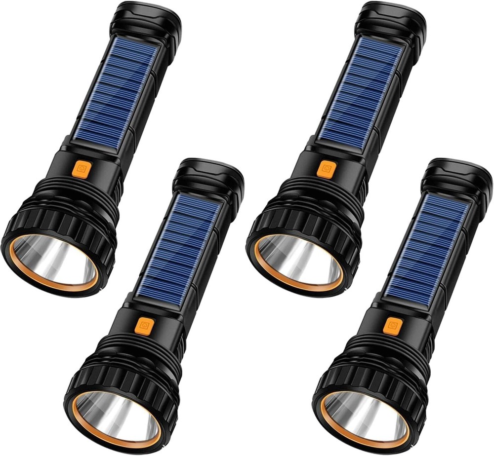 Rechargeable 4pc LED Flashlight Kit - 1000 Lumens with Emergency Power Supply