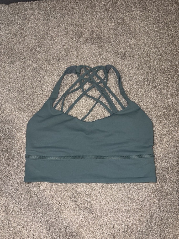 Lululemon Women's Sports Bra, Size 6 Green, Free To Be Bra Wild