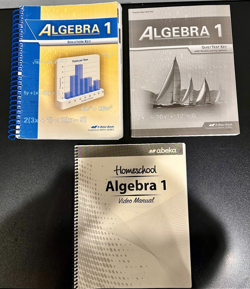 ABEKA Algebra 1 Solution Key, Teacher Quiz/Test Key, Video Manual