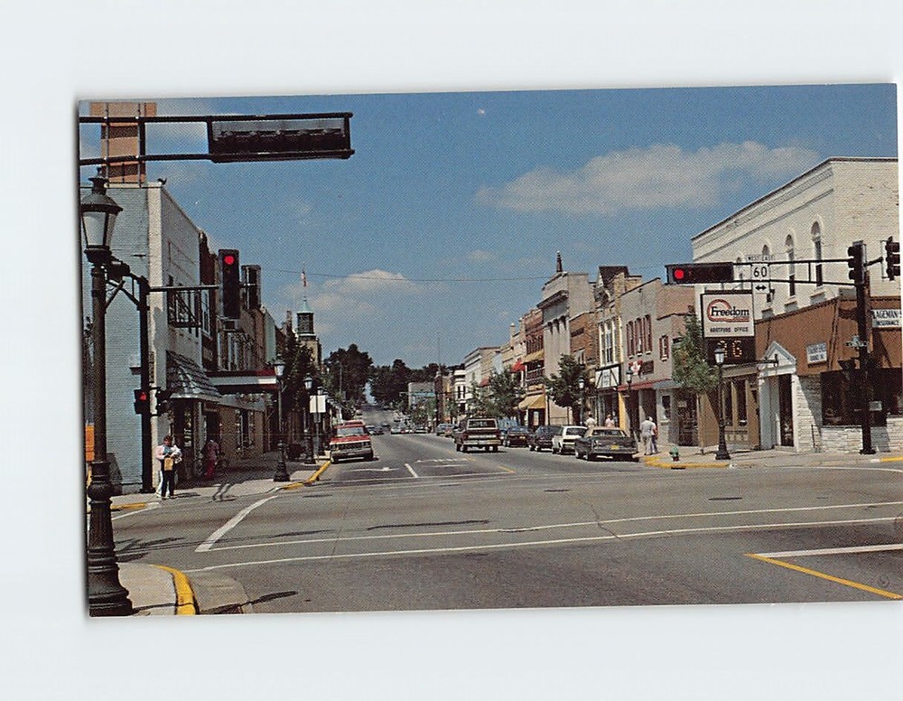 Postcard Downtown Hartford Wisconsin USA