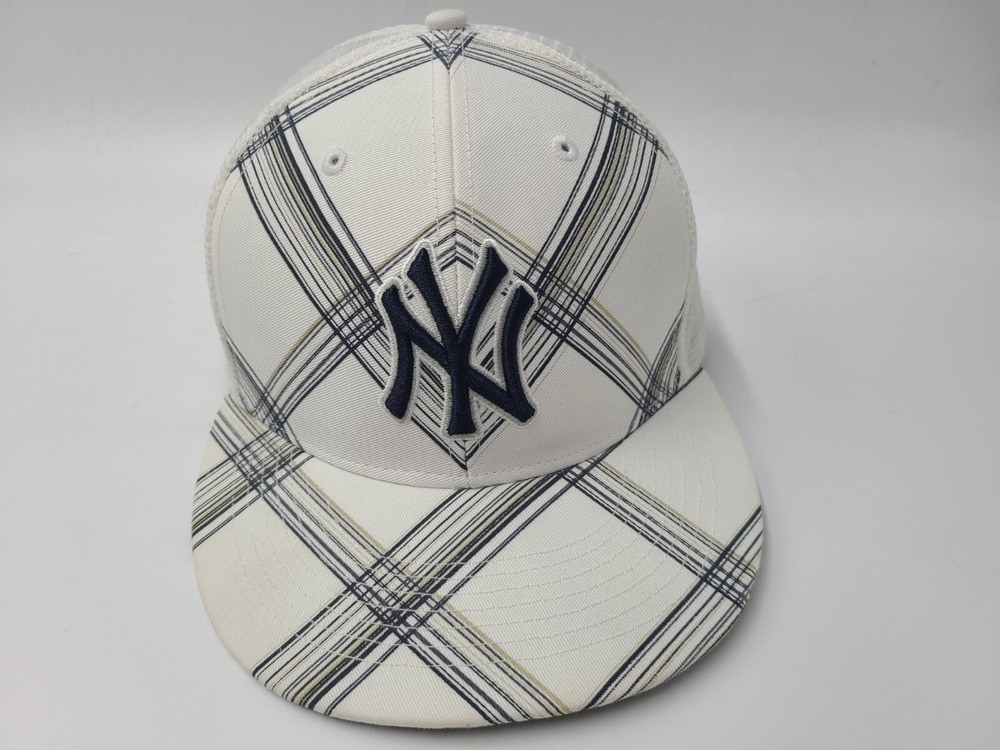 New York Yankees 47 Brand Twins Mesh Trucker Snapback Hat Cap Men MLB White Blue