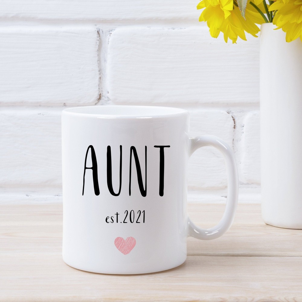 New Aunt Est Coffee Mug - Perfect Gift for New Aunts  