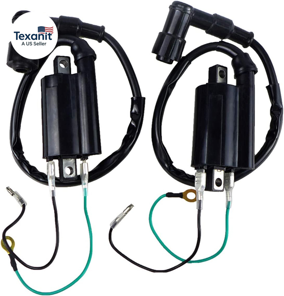 2Pcs Ignition Coil & Cap Fit for Honda CB350 1968-1972 CB360T 1975-1977 CJ360T 1