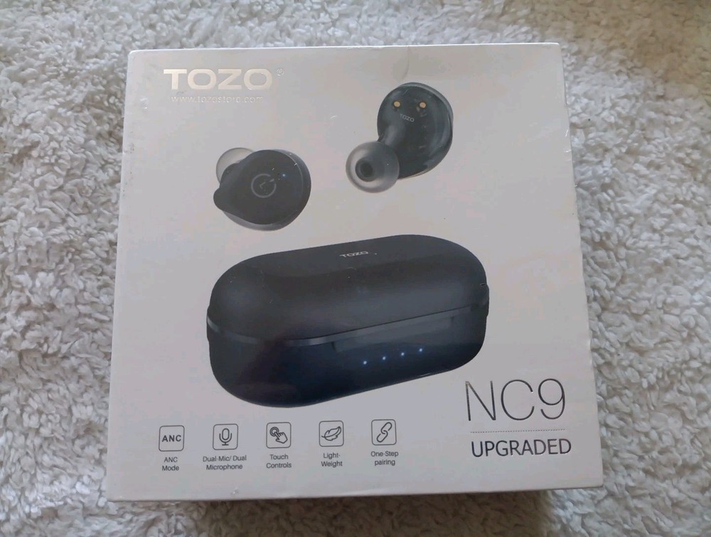 TOZO Nc9 Hybrid Active Noise Cancelling Wireless Bluetooth Earbuds.Sealed. Red
