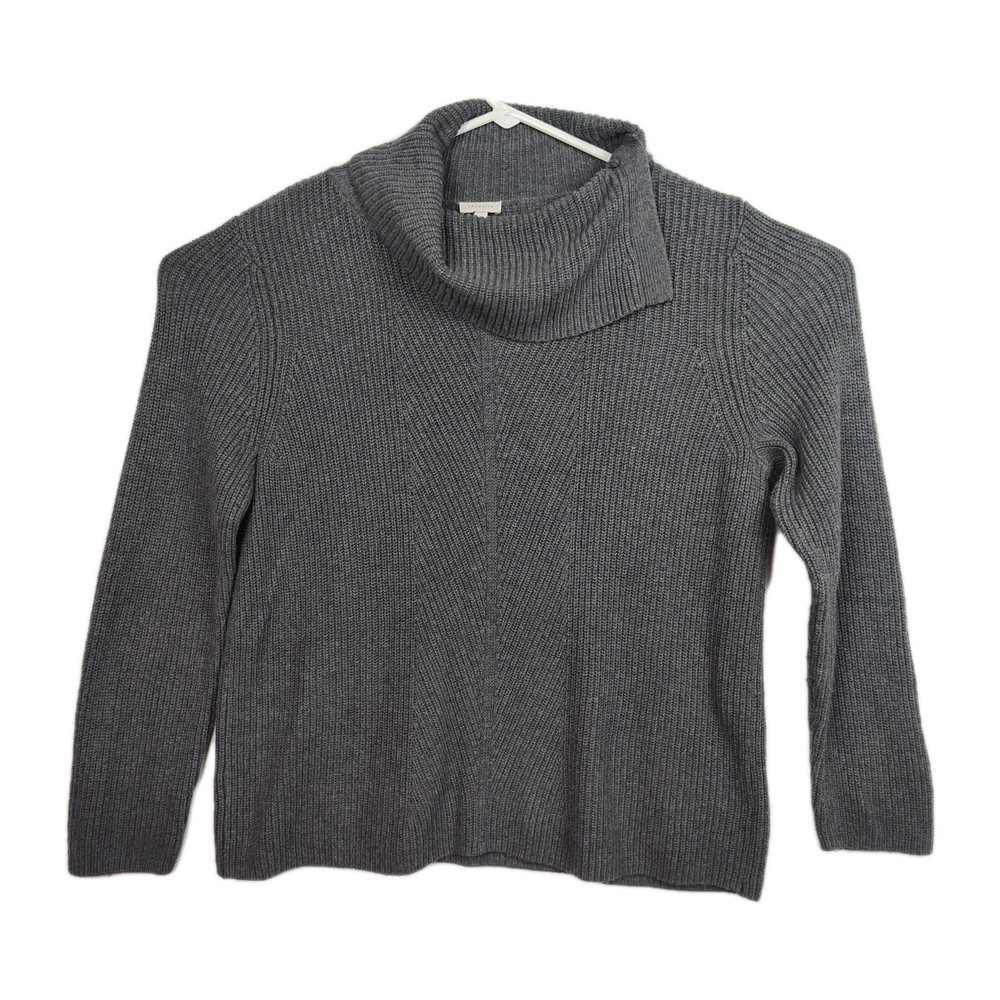 Talbots Cowl Neck Pullover Sweater, Women's XL, Gray, Long Sleeves