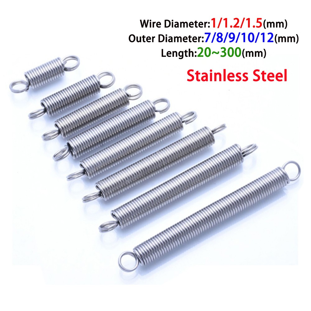 Stainless Steel Double Coil Extension Spring 1-1.5mm Wire Tension Spring