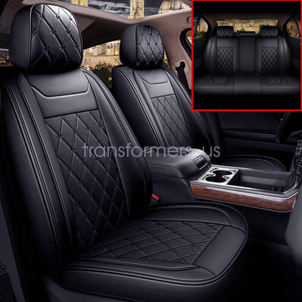 Fits JEEP Grand Cherokee 2011-2021 Car 5-Seat Covers PU Leather Full Set Cushion