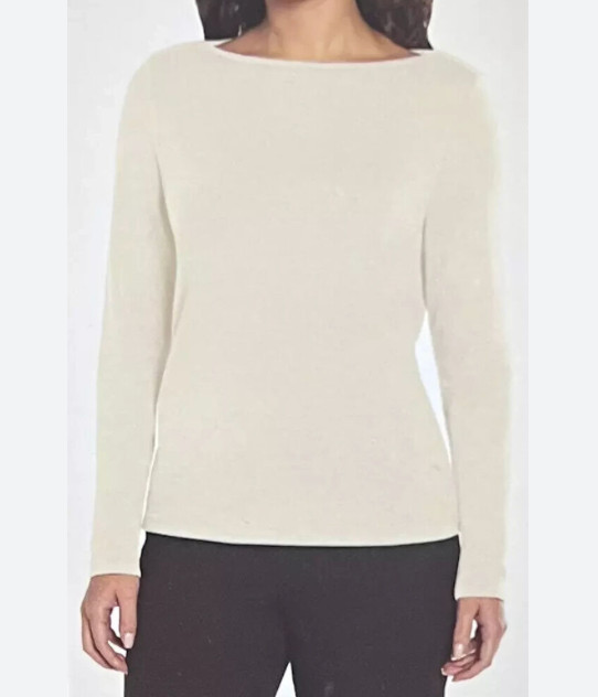 NWT Banana Republic CREAM BOATNECK French Terry Top Sweatshirt SOFT KNIT sz XL
