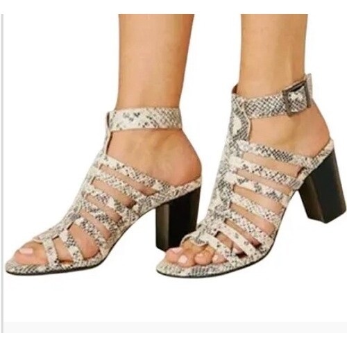 VIONIC Sami Women's Leather Ankle Strap Blocked Heel Sandal - Size 8.5