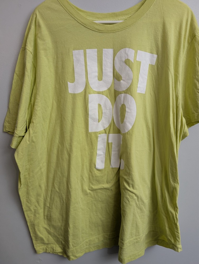 C8 The Nike Tee Mens T Shirt 3XL XXL Yellow Just Do It Short Sleeve
