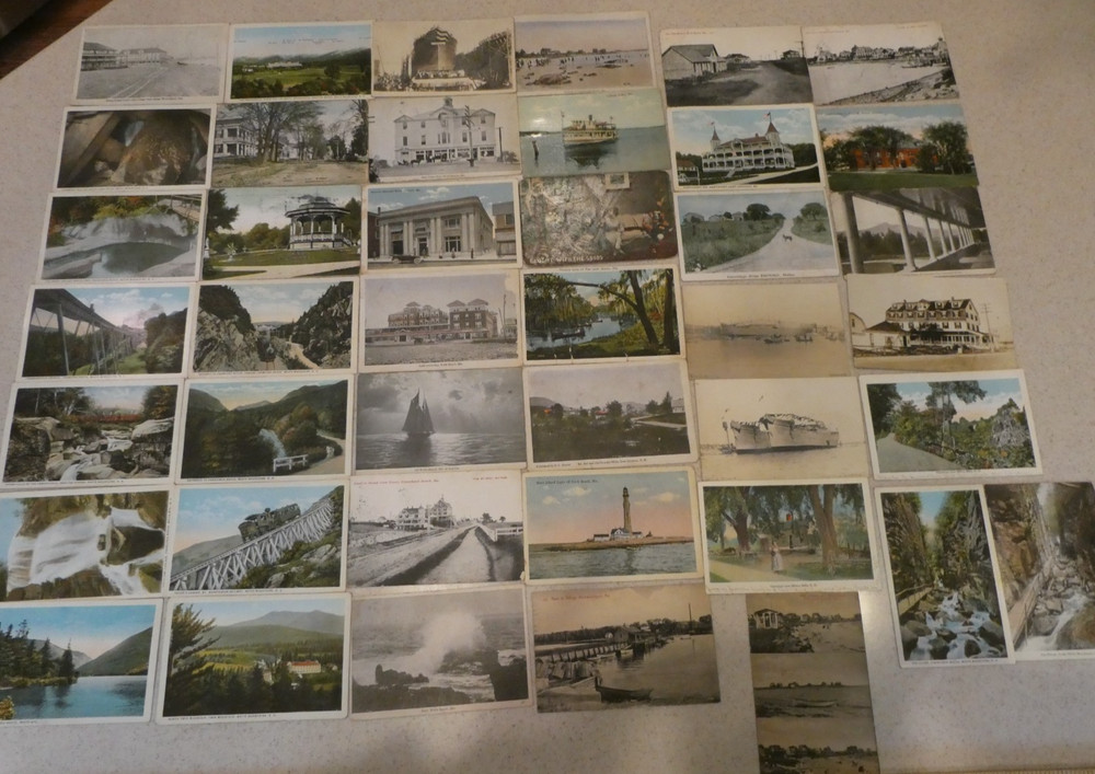 Vintage Postcard Lot Maine and New Hampshire 40+ Postcards 16 Unused