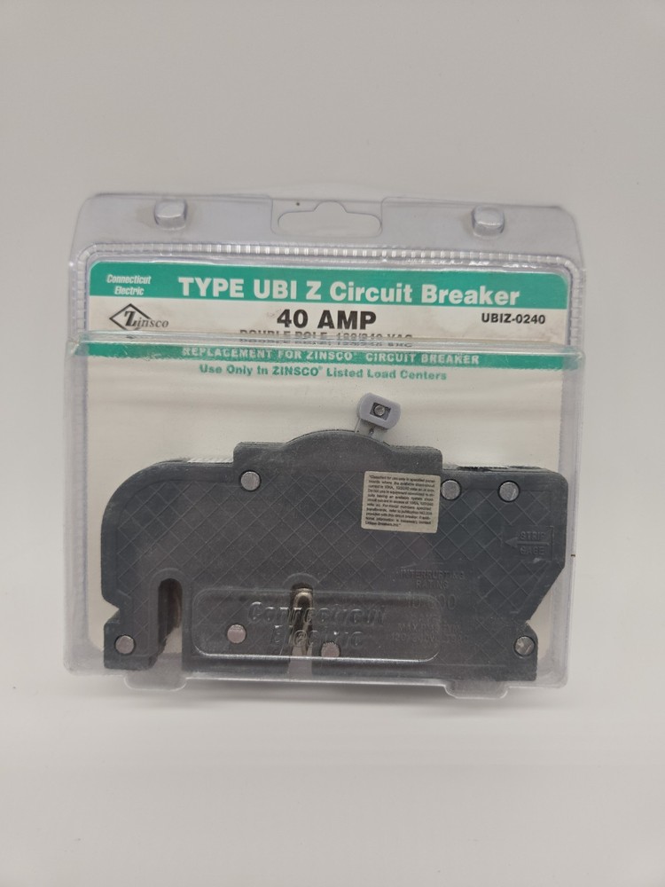 Connecticut Electric Ubiz-0240 40A 2-Pole Type Ubi Z Circuit Vpkubiz0240 Breaker