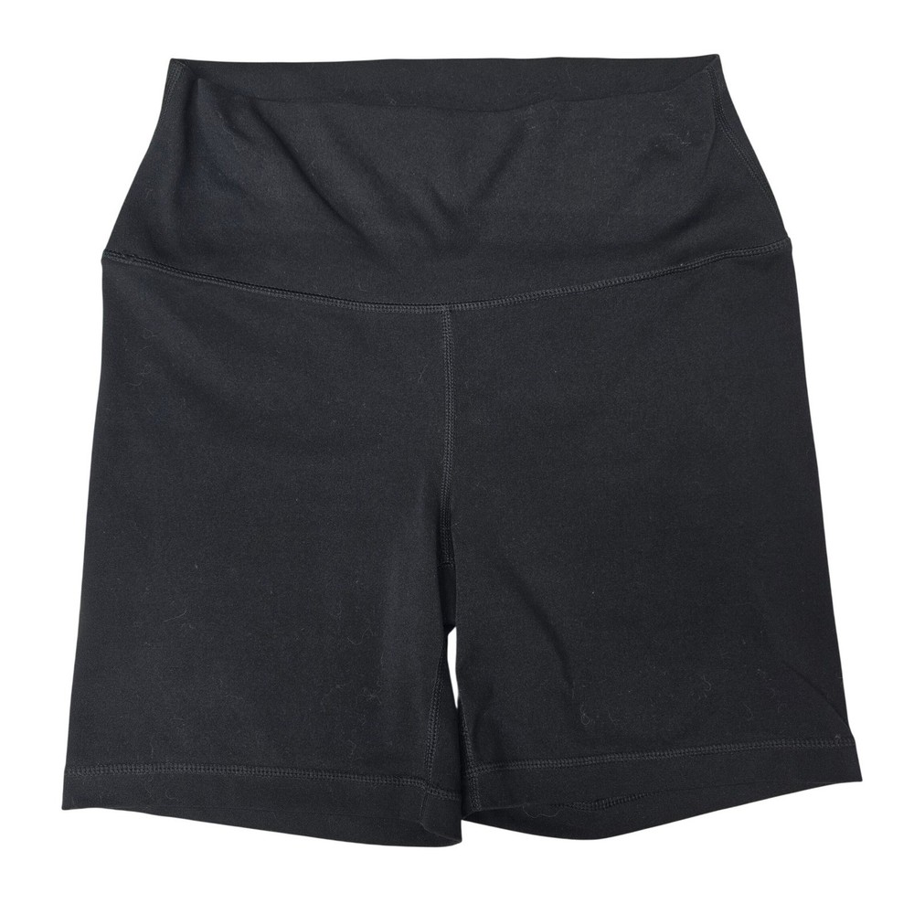 Yogalicious Lux Womens Black High Waisted Biker Shorts Size Large Yoga Gym