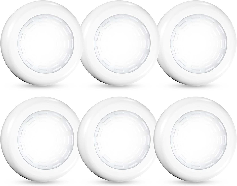 Tap Light Push Lights, 6 Pack Portable Bright LED Puck Light Touch Light Night L