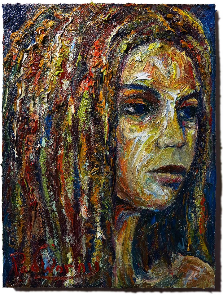 ORIGINAL OIL█PAINTING VINTAGE█GIRL EXPRESSIONIST█ART  ABSTRACT 2026 YOUNG WOMAN